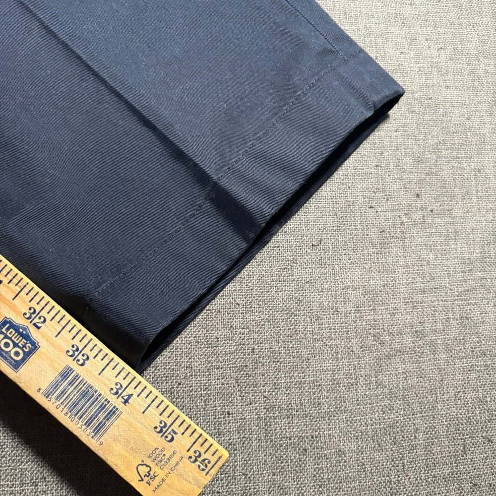 Brooks Brothers Advantage Chino Hudson Men 36x34 Navy Blue Flat Front Pants